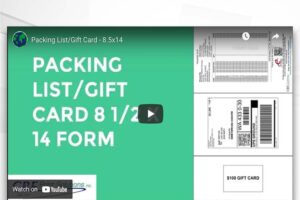 Packing List/gift cart 8 1/2 14 form example