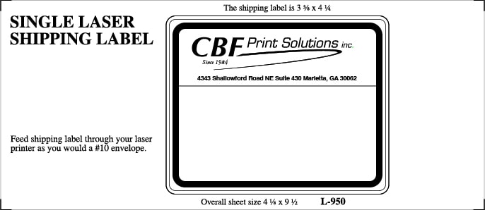 Shipping Label example