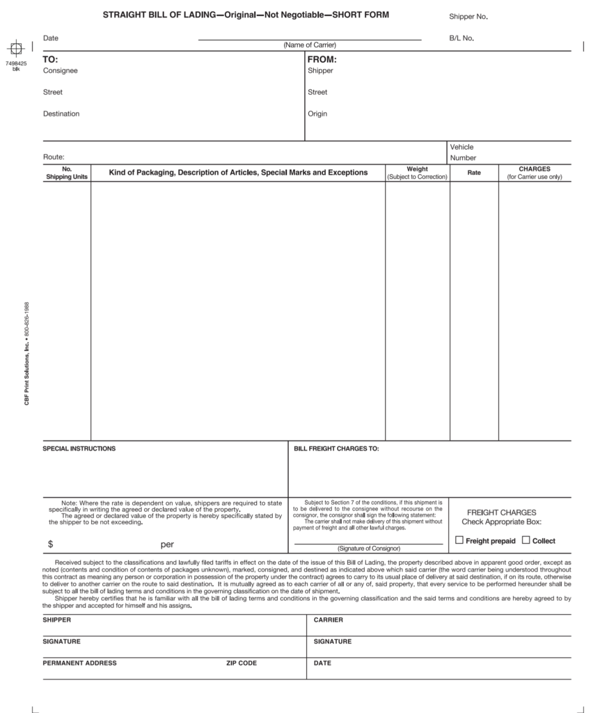 Business Forms example